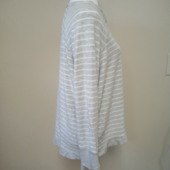 Active Life Modal Athleisure Gray Striped Soft top - Picture 10 of 14